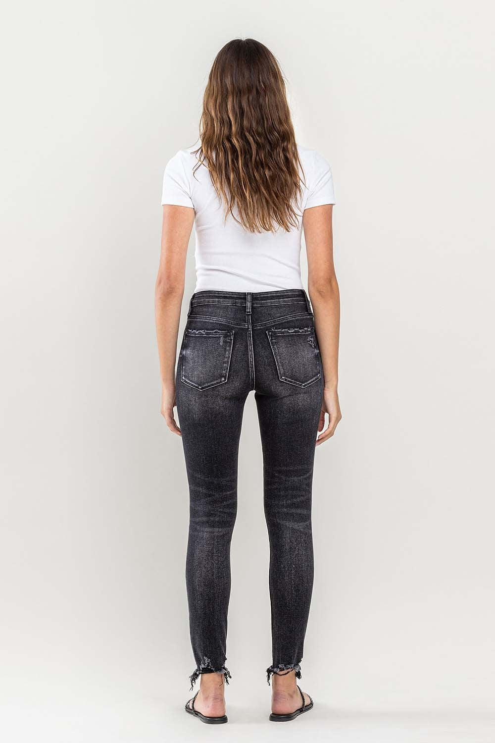 Lovervet Raw Hem Cropped Skinny Jeans-Bella Boutique Collective