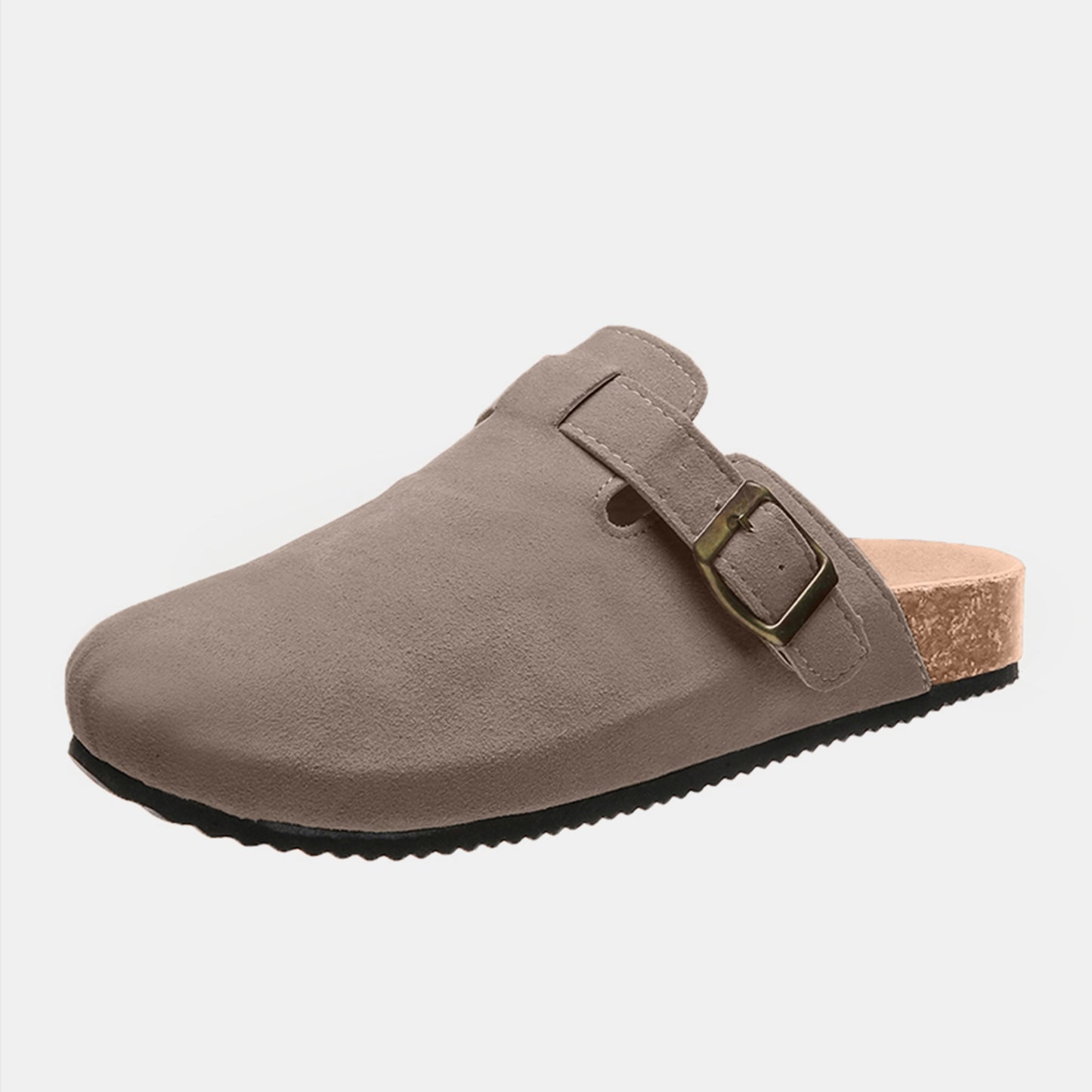 Suede Closed Toe Buckle Slide-Bella Boutique Collective