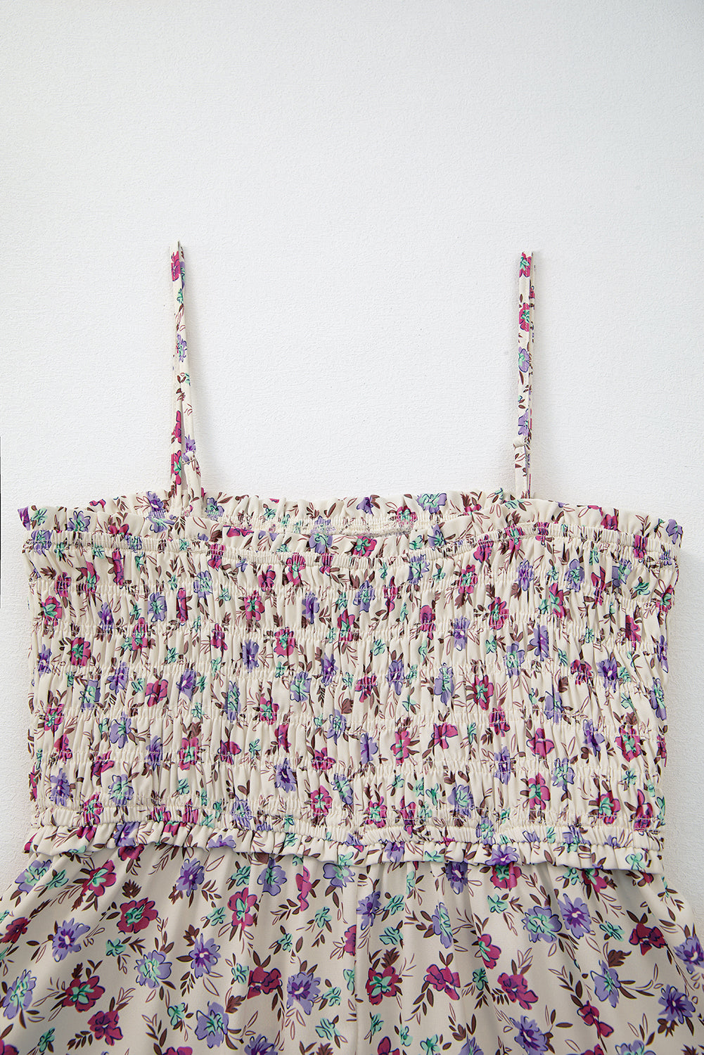 Multicolour Bohemian Ditsy Floral Smocked Fit Flare Sundress-Bella Boutique Collective