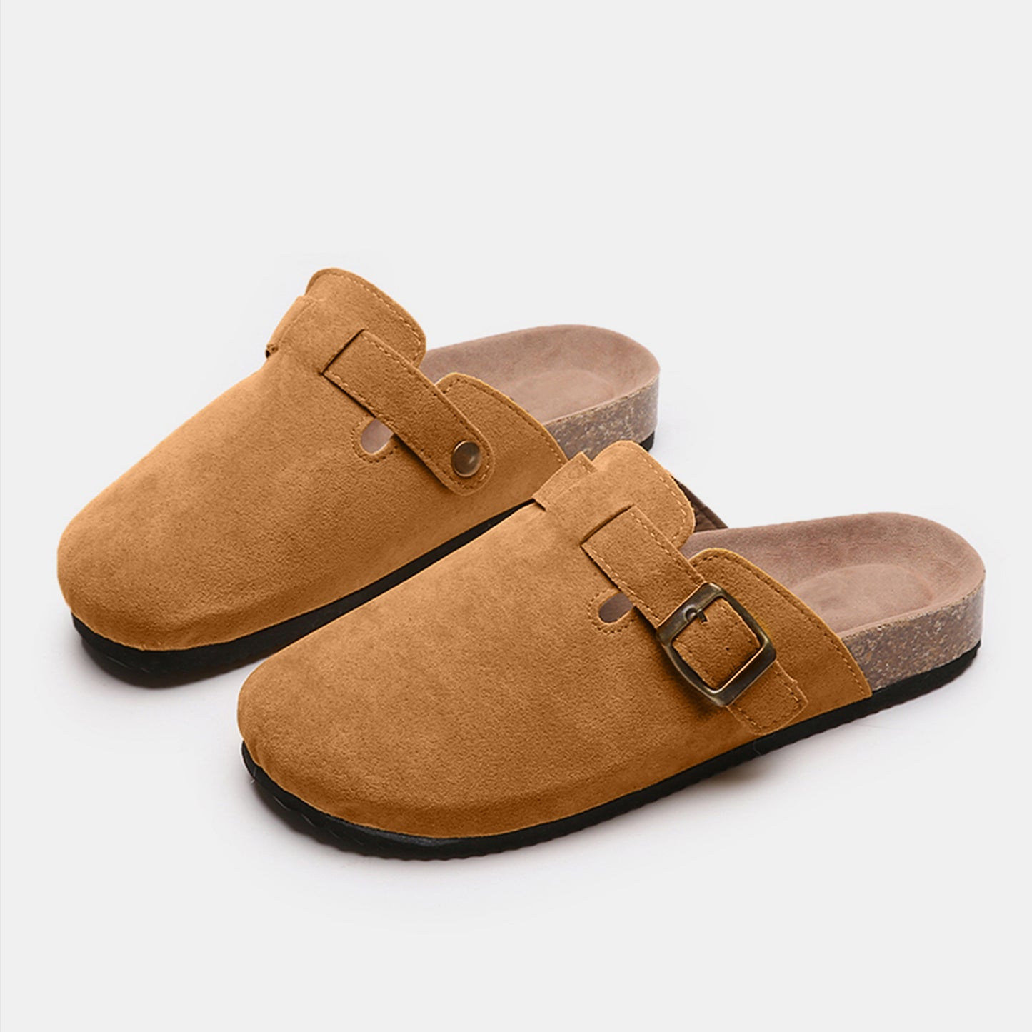 Suede Closed Toe Buckle Slide-Bella Boutique Collective