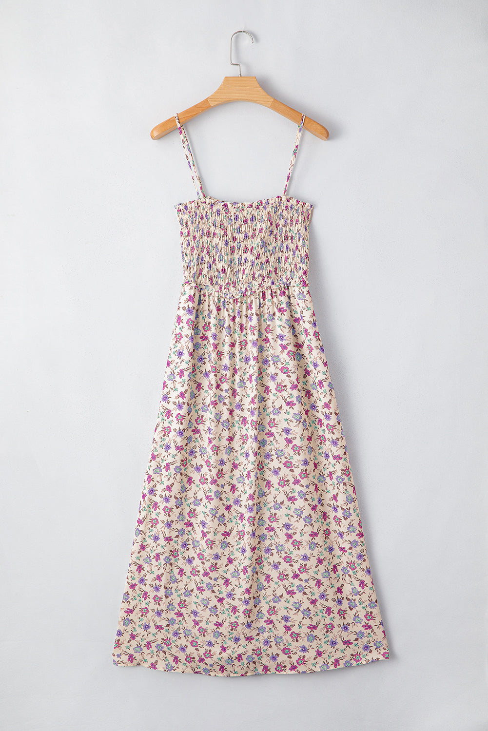 Multicolour Bohemian Ditsy Floral Smocked Fit Flare Sundress-Bella Boutique Collective