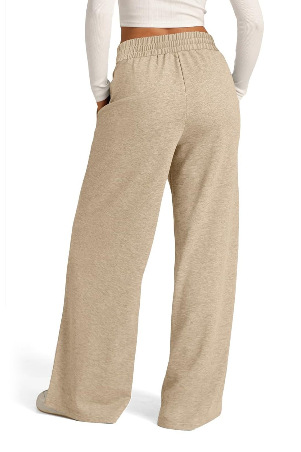 Drawstring Elastic Waist Wide Leg Pants-Bella Boutique Collective