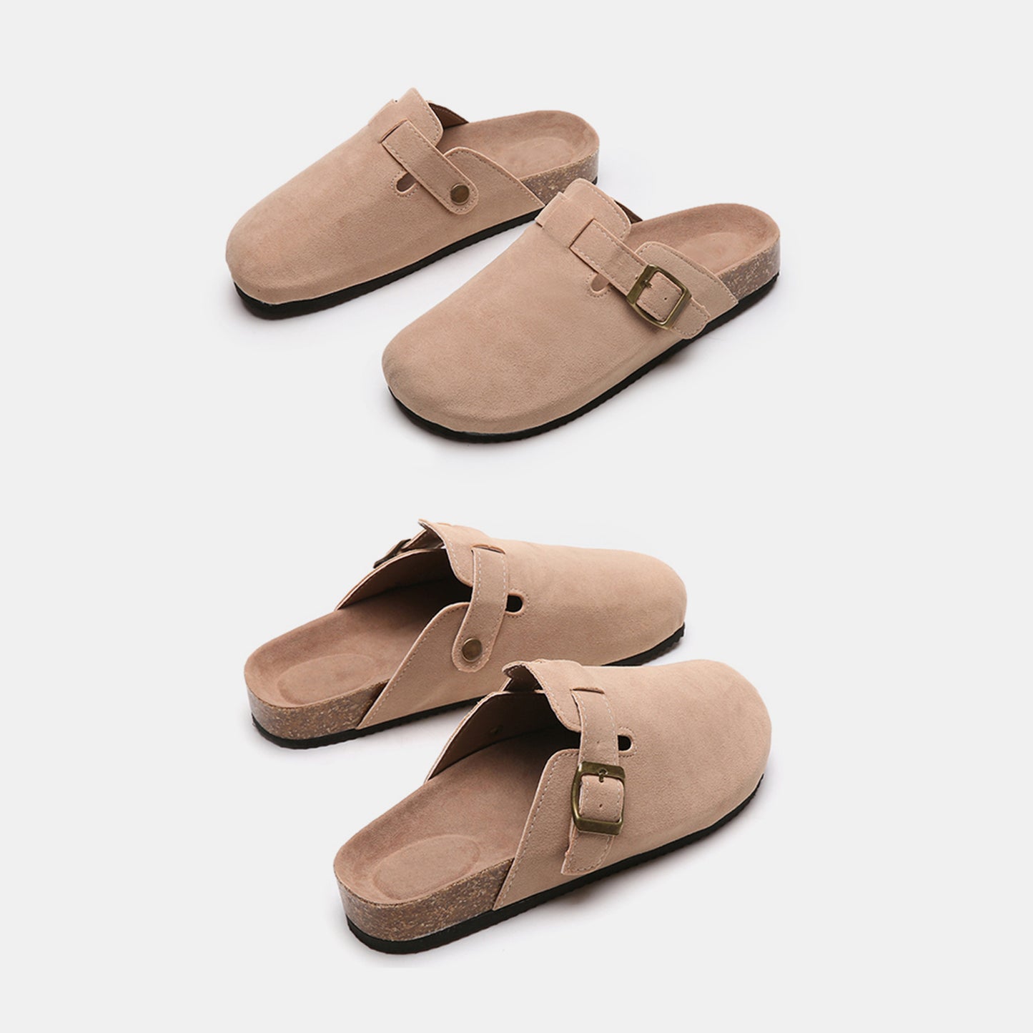 Suede Closed Toe Buckle Slide-Bella Boutique Collective