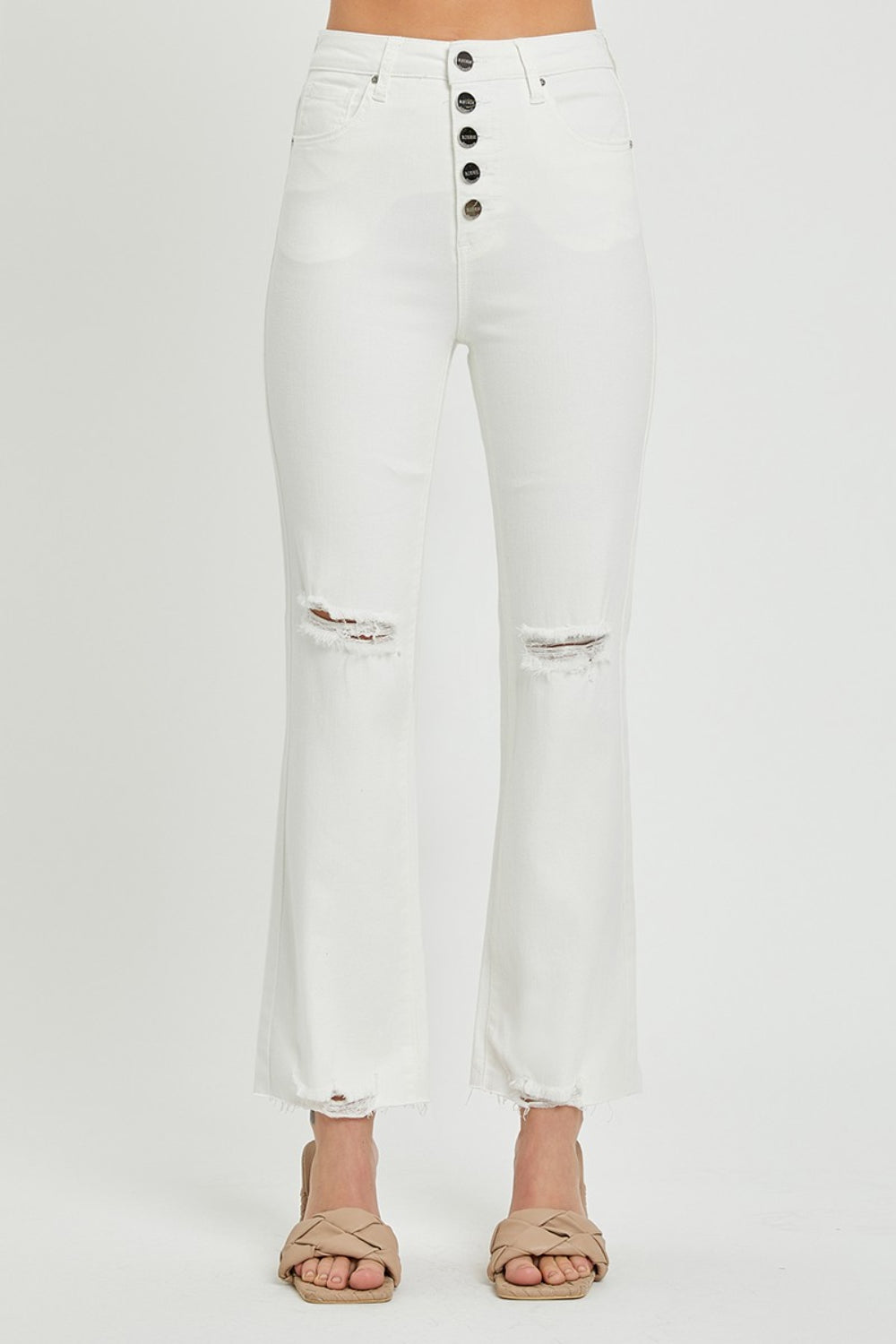 RISEN Full Size High Rise Button Fly Straight Ankle Jeans-Bella Boutique Collective