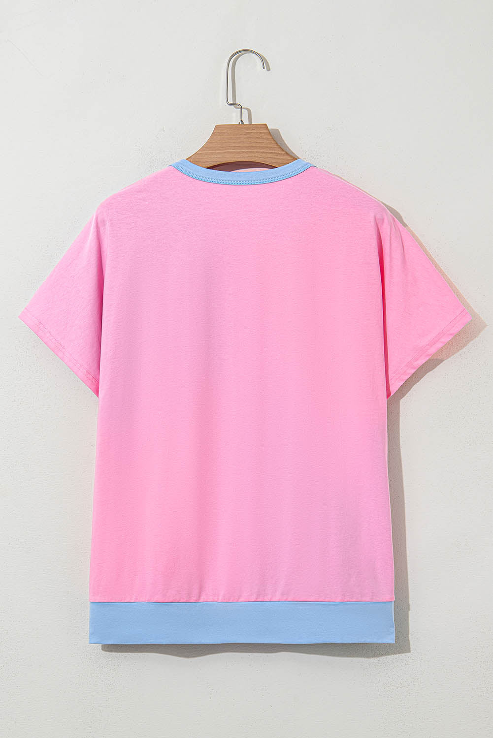 Myosotis Two Tone Half Buttons Collared T Shirt-Bella Boutique Collective