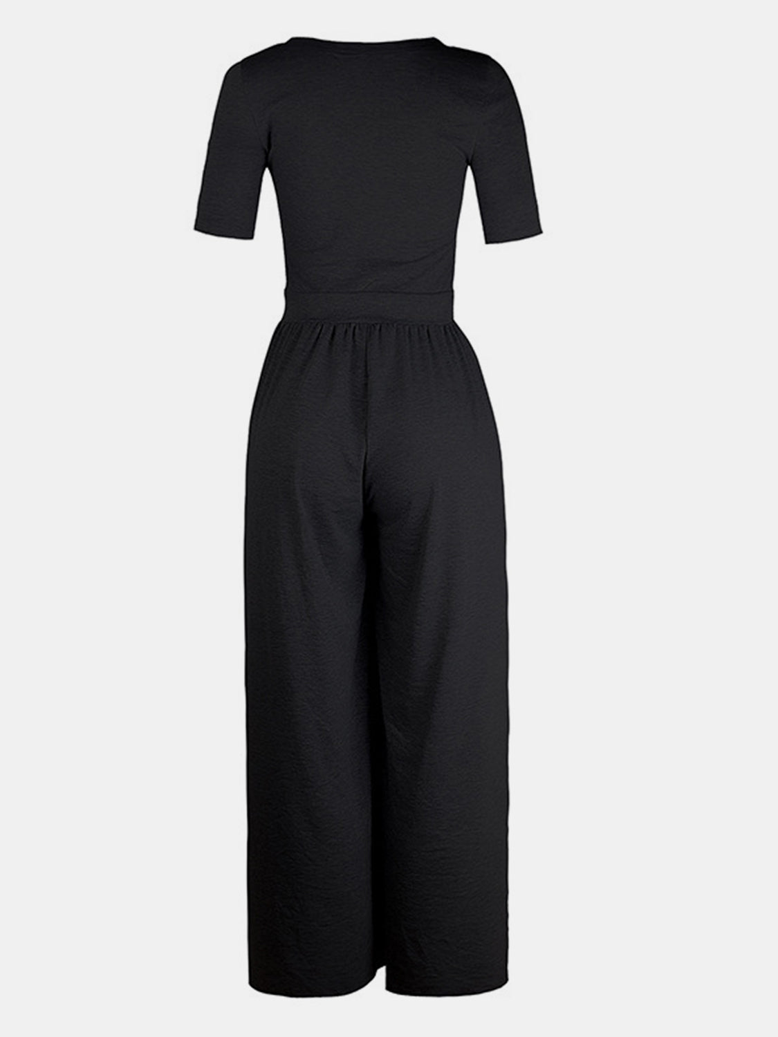 Scoop Neck Short Sleeve Jumpsuit-Bella Boutique Collective