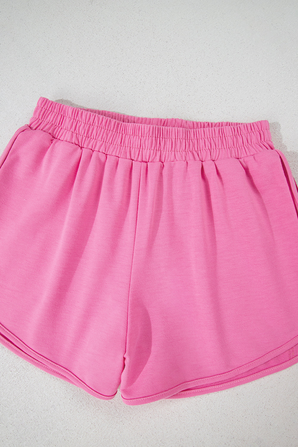 Bonbon Color Block Stripes Elastic High Waist Active Shorts-Bella Boutique Collective