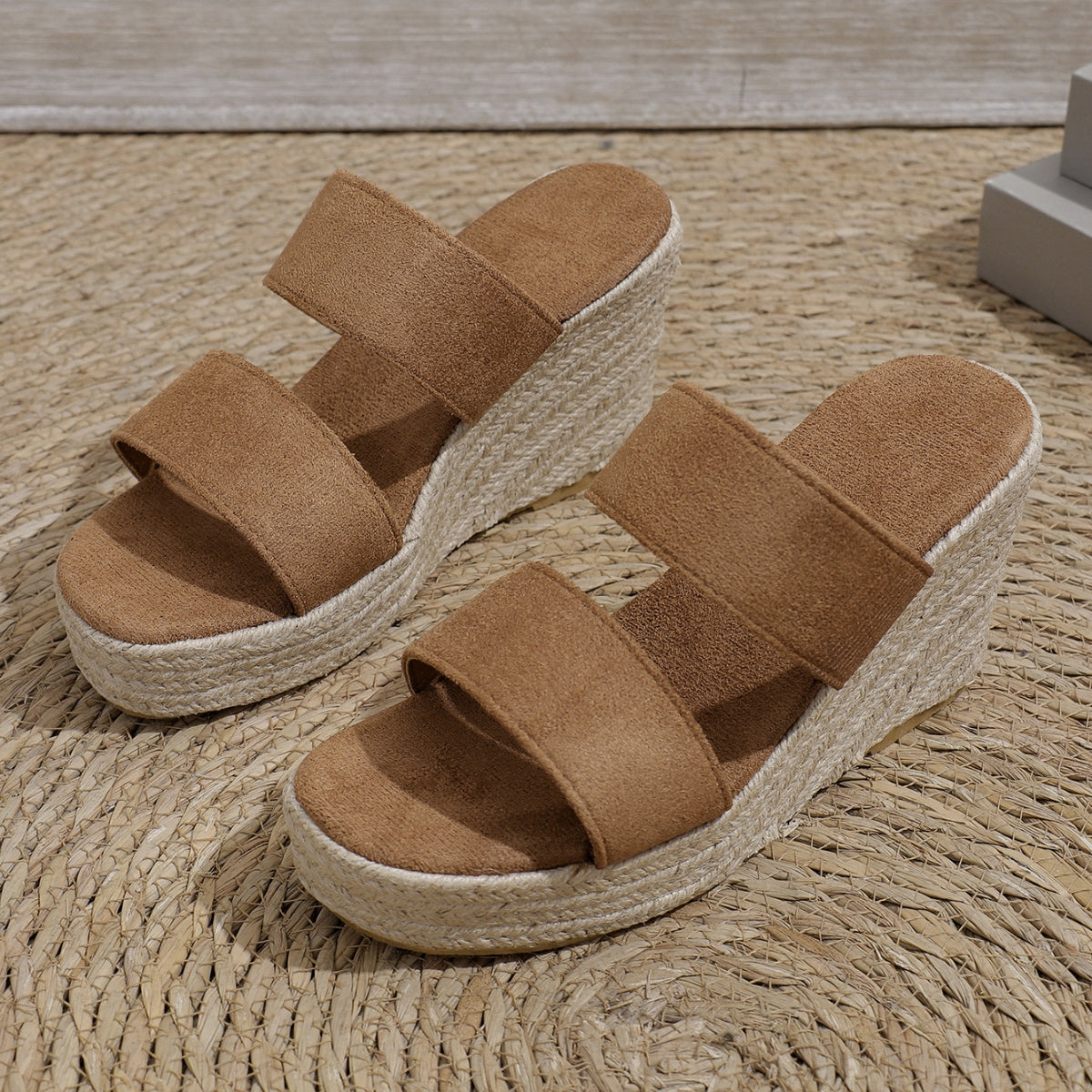 Open Toe Platform Wedge Sandals-Bella Boutique Collective