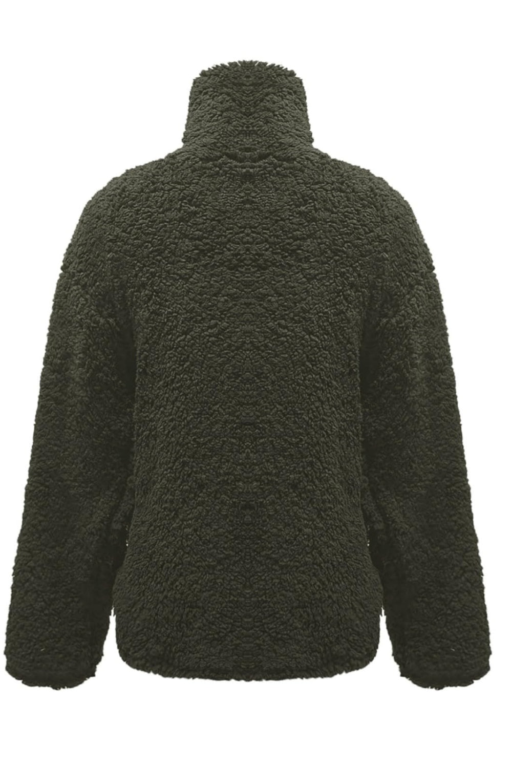 Fuzzy Turtleneck Long Sleeve Sweatshirt-Bella Boutique Collective