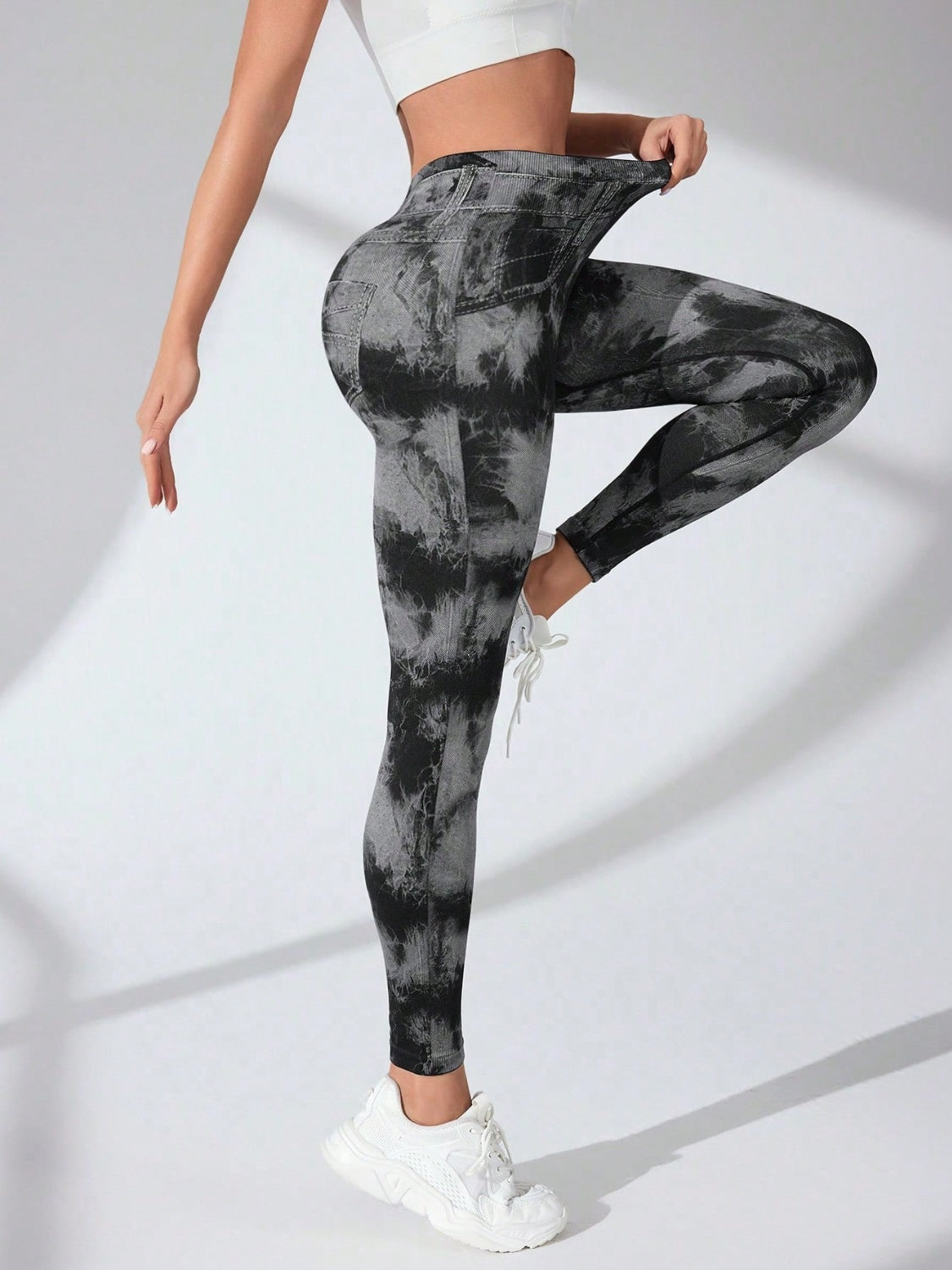 Tie-Dye High Waist Active Leggings-Bella Boutique Collective