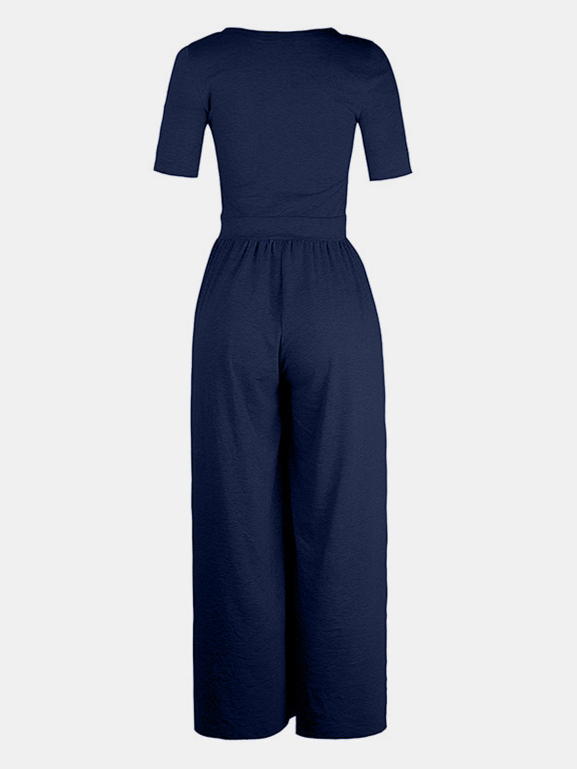 Scoop Neck Short Sleeve Jumpsuit-Bella Boutique Collective