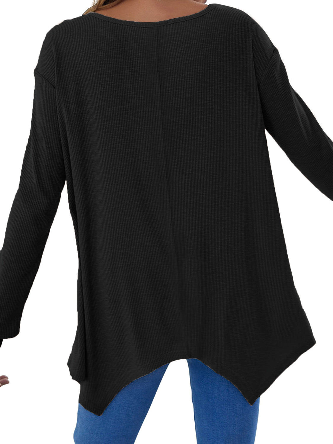 Full Size V-Neck Long Sleeve T-Shirt-Bella Boutique Collective