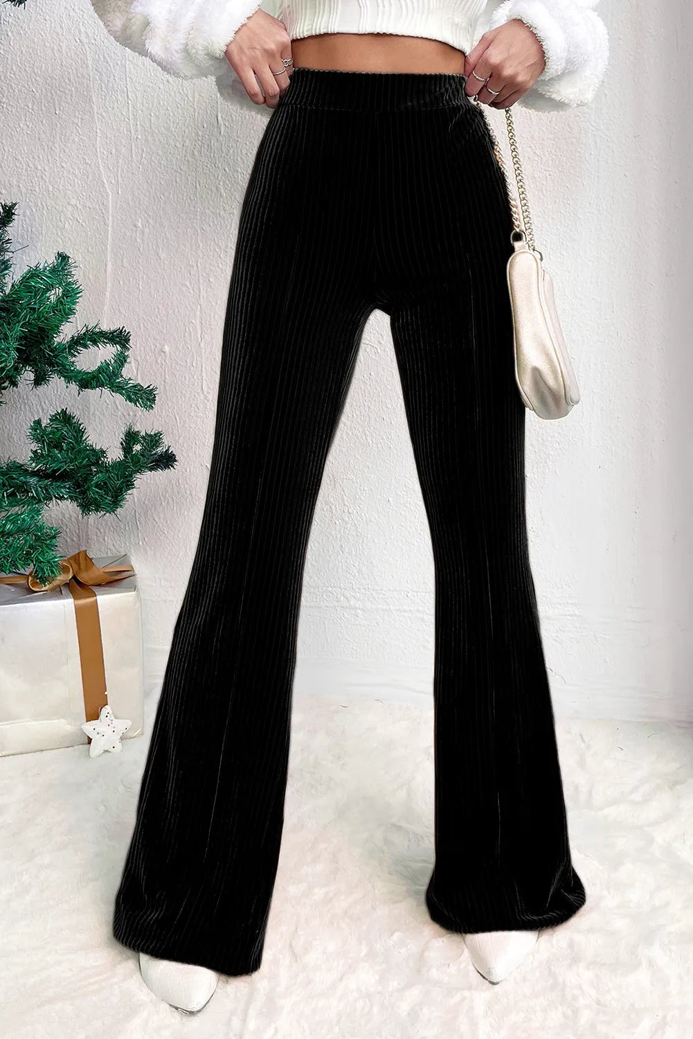 High Waist Bootcut Pants-Bella Boutique Collective