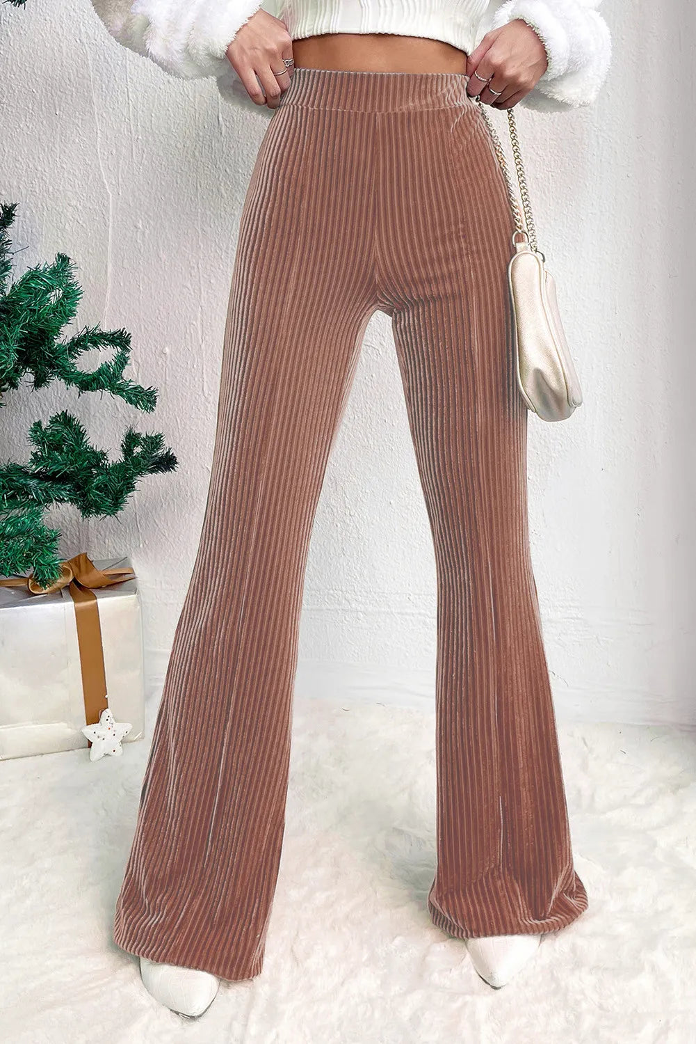 High Waist Bootcut Pants-Bella Boutique Collective
