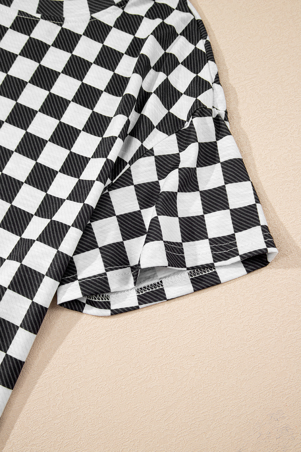 Black Checkerboard T Shirt and High Waist Skorts 2 Piece Outfit-Bella Boutique Collective