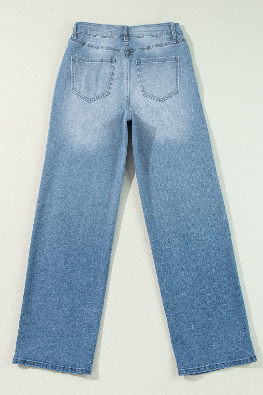 Myosotis High Rise Shift Slit Leg Straight Jeans-Bella Boutique Collective