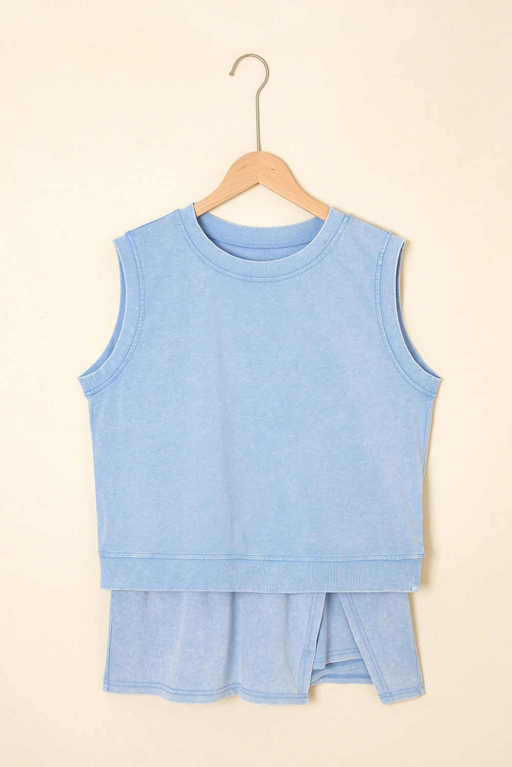 Myosotis 2 Pieces Mineral Wash Cotton Tank Top Lined Split Skirt Set-Bella Boutique Collective