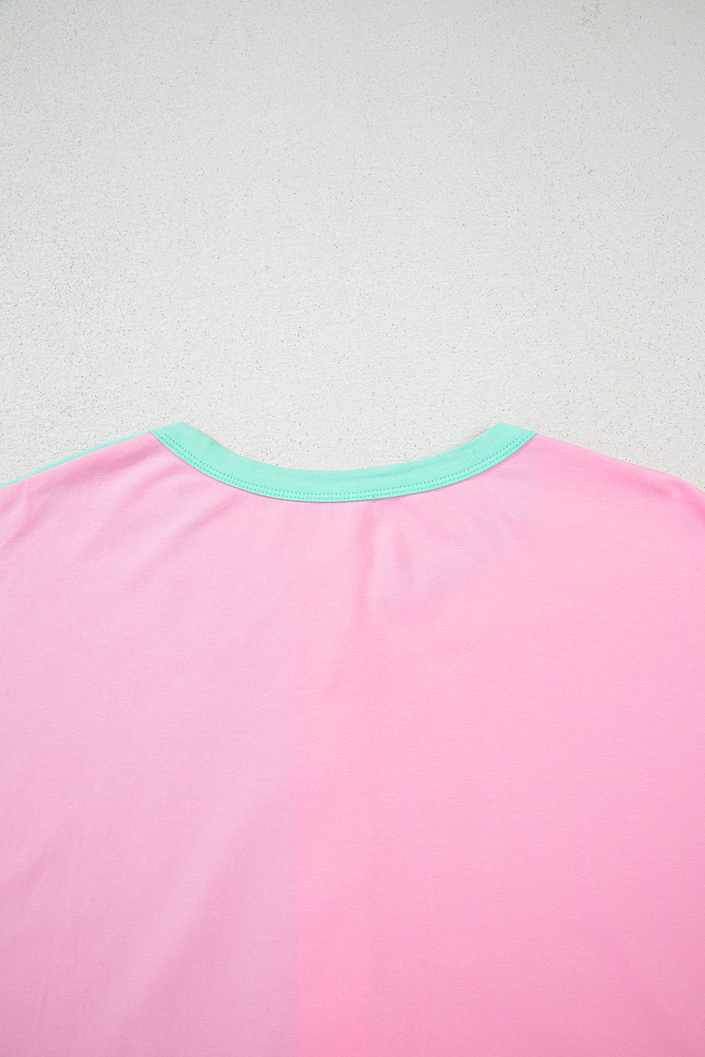 Mint Green Two Tone Half Buttons Collared T Shirt-Bella Boutique Collective