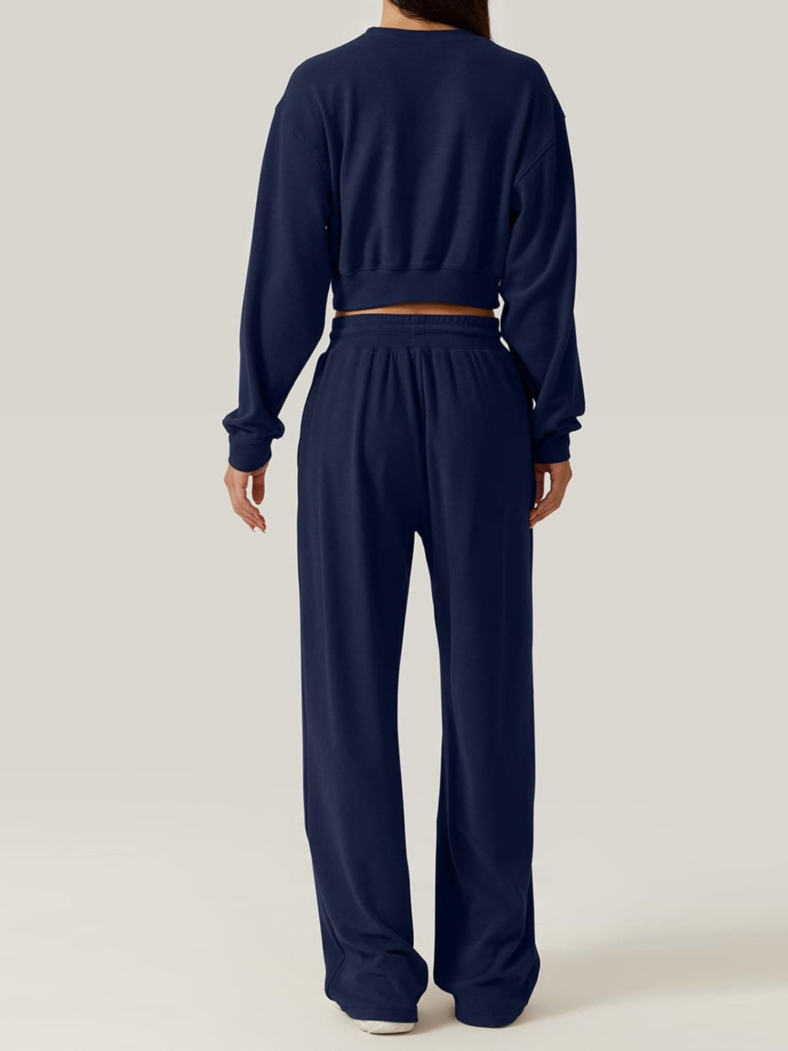 Crisscross Round Neck Top and Drawstring Pants Set-Bella Boutique Collective