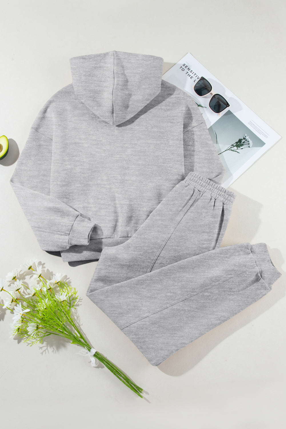 Dropped Shoulder Long Sleeve Hoodie and Pants Active Set-Bella Boutique Collective
