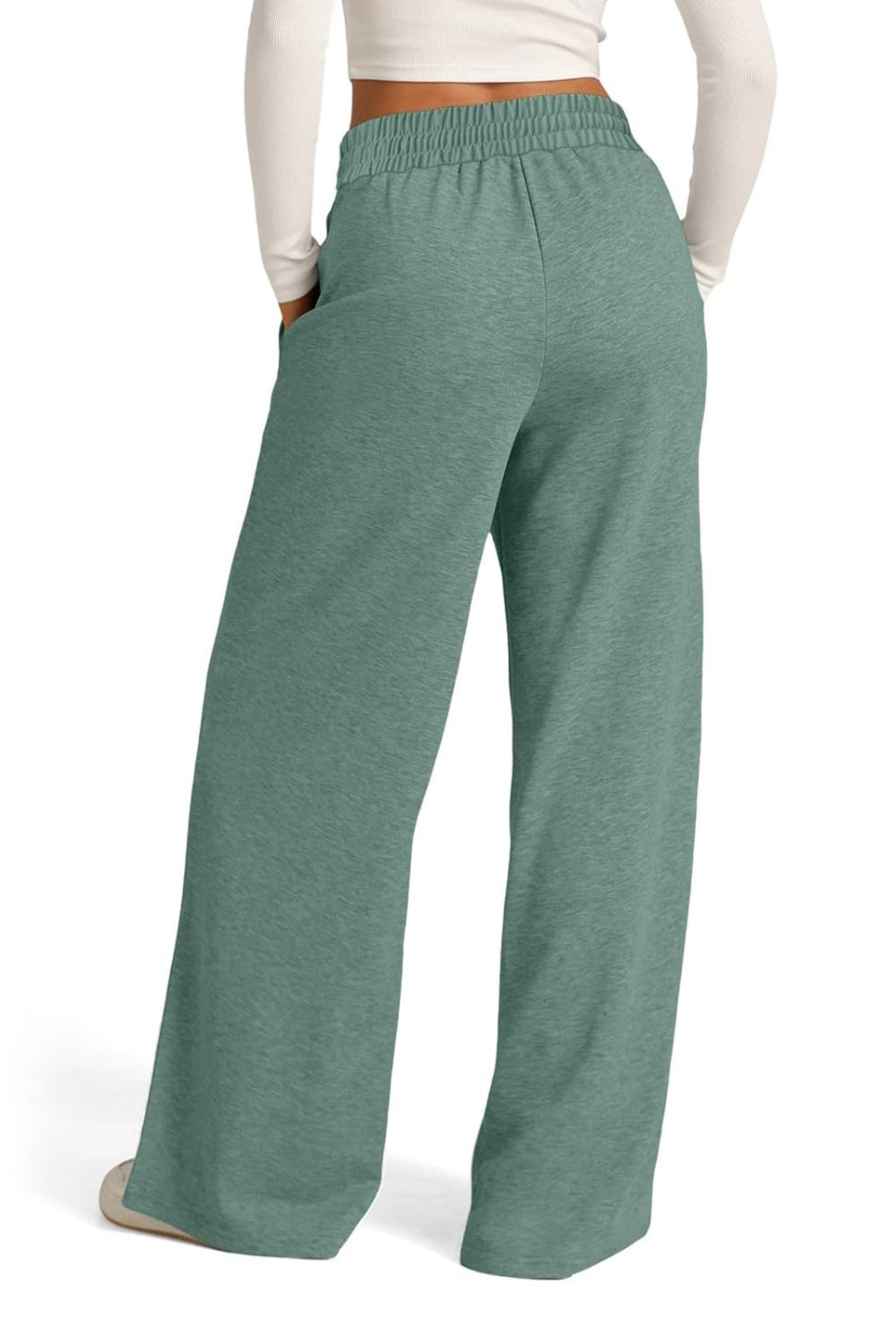 Drawstring Elastic Waist Wide Leg Pants-Bella Boutique Collective