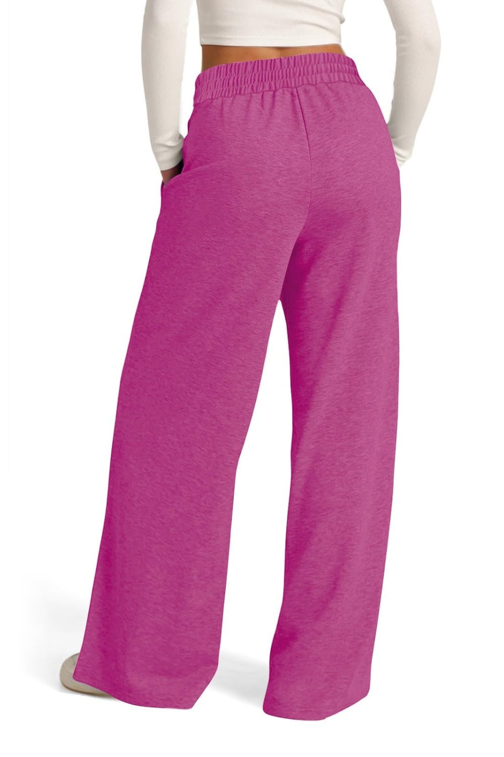Drawstring Elastic Waist Wide Leg Pants-Bella Boutique Collective