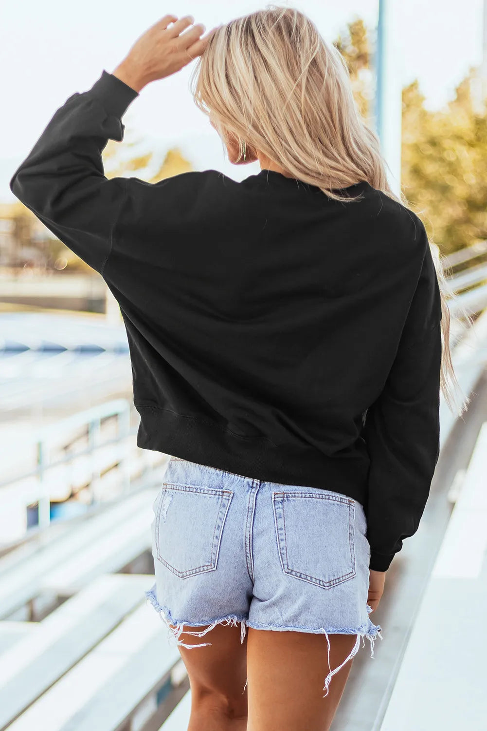 GAME DAY Round Neck Long Sleeve Sweatshirt-Bella Boutique Collective