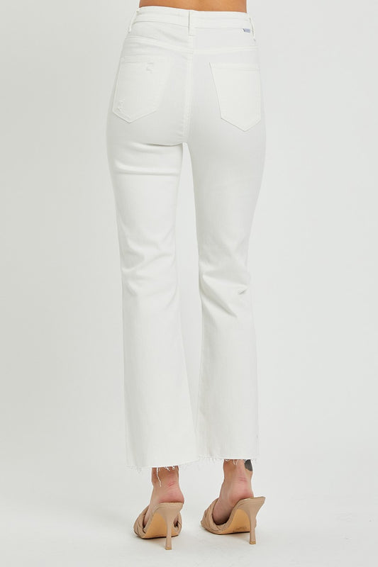 RISEN Full Size High Rise Button Fly Straight Ankle Jeans-Bella Boutique Collective