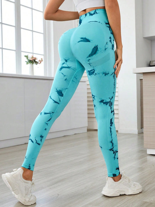 Printed High Waist Active Leggings-Bella Boutique Collective