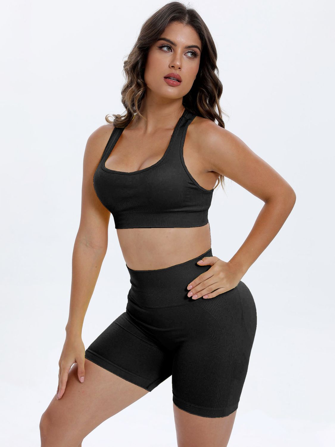 Scoop Neck Wide Strap Top and Shorts Active Set-Bella Boutique Collective