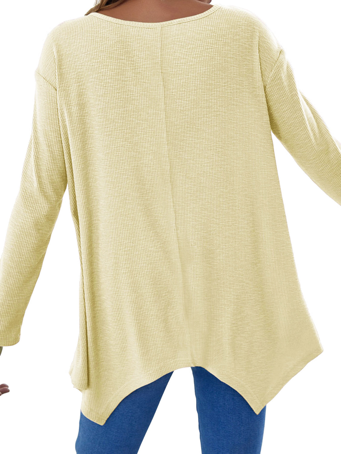 Full Size V-Neck Long Sleeve T-Shirt-Bella Boutique Collective
