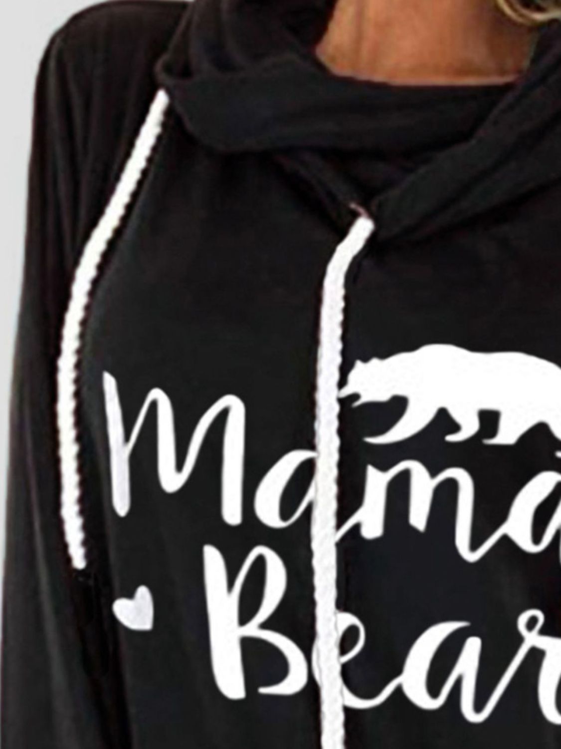 Drawstring Letter Graphic Long Sleeve Hoodie-Bella Boutique Collective