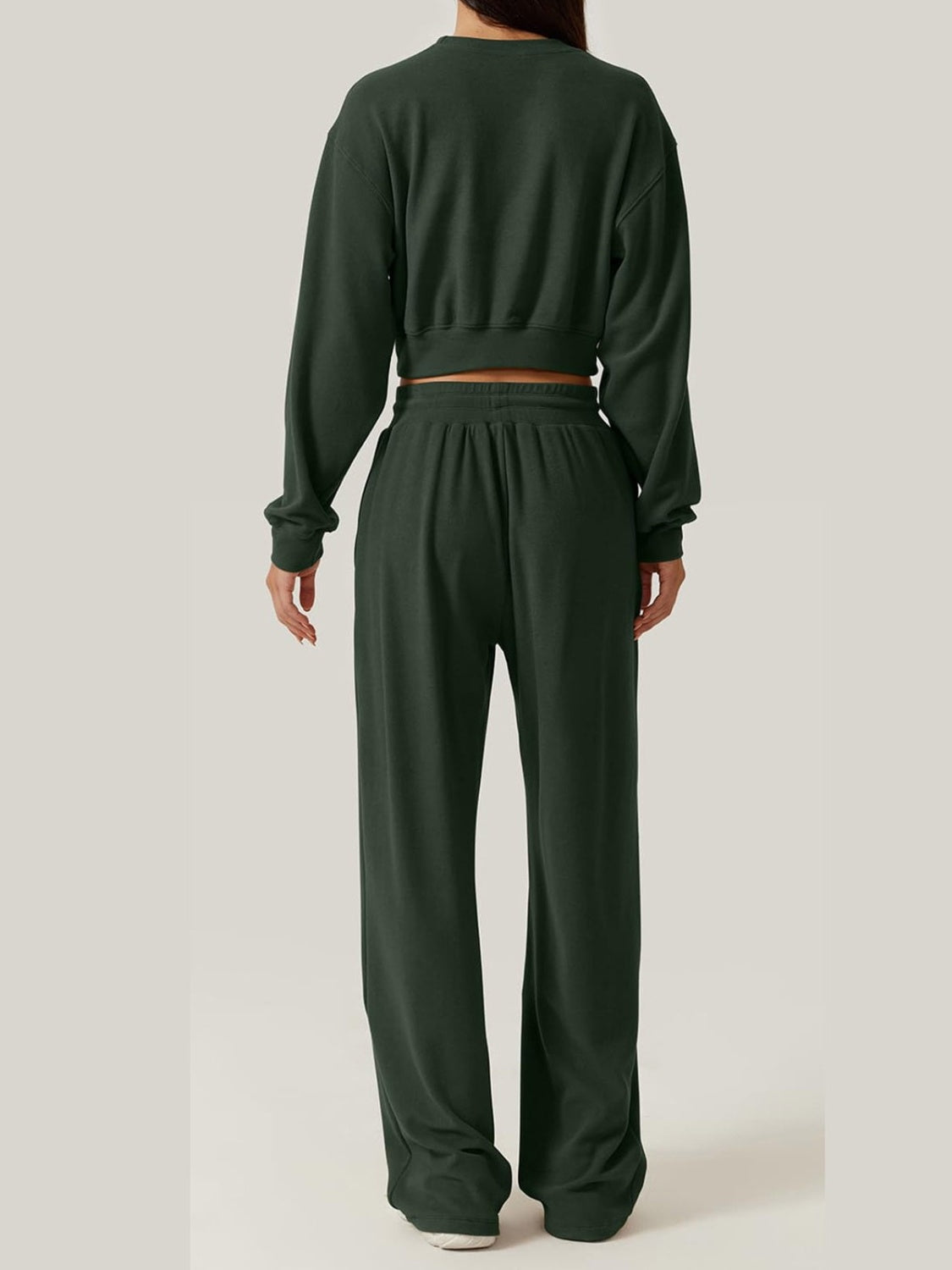 Crisscross Round Neck Top and Drawstring Pants Set-Bella Boutique Collective