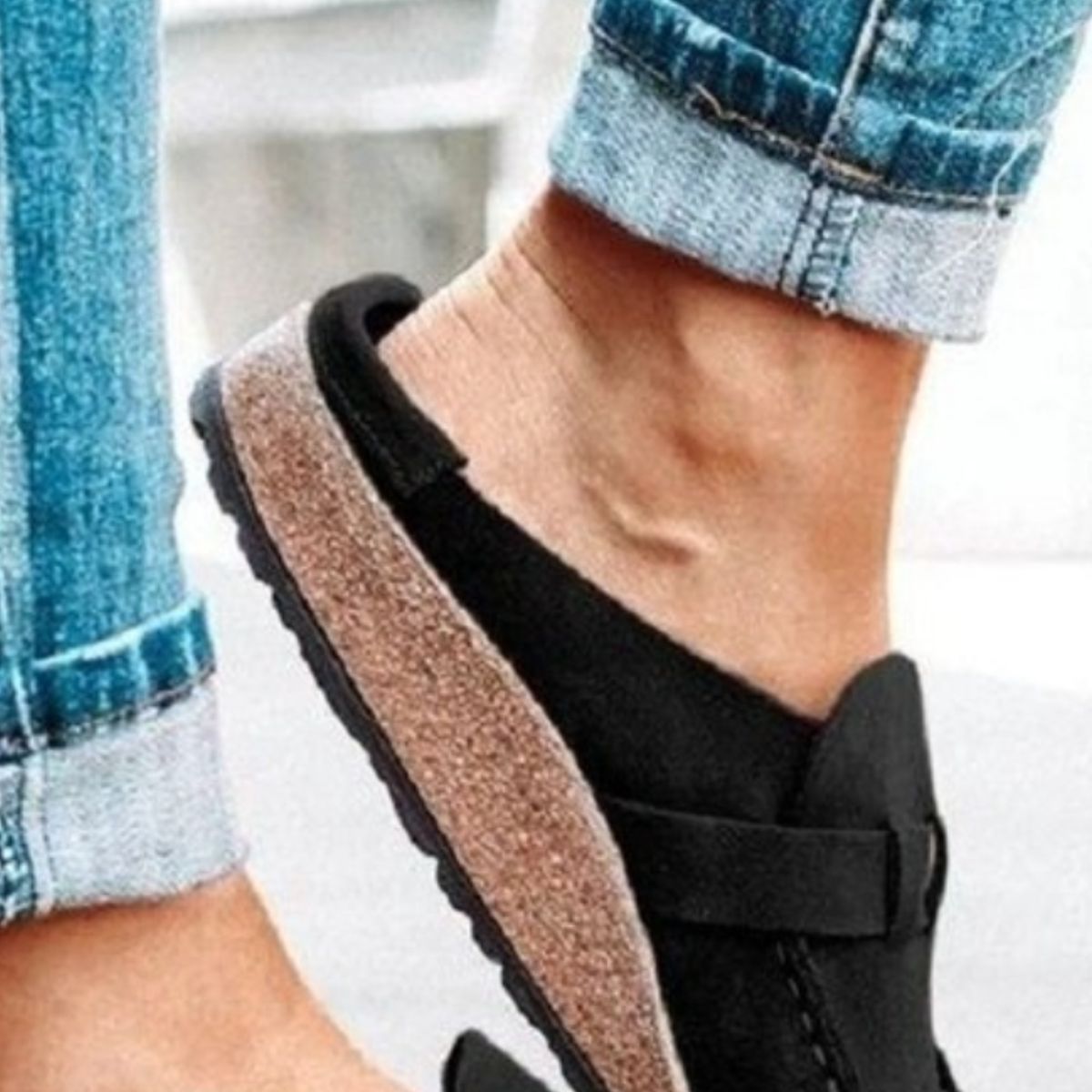 Round Toe Low Heel Buckle Loafers-Bella Boutique Collective