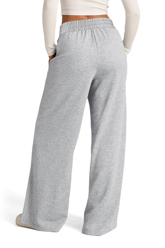 Drawstring Elastic Waist Wide Leg Pants-Bella Boutique Collective