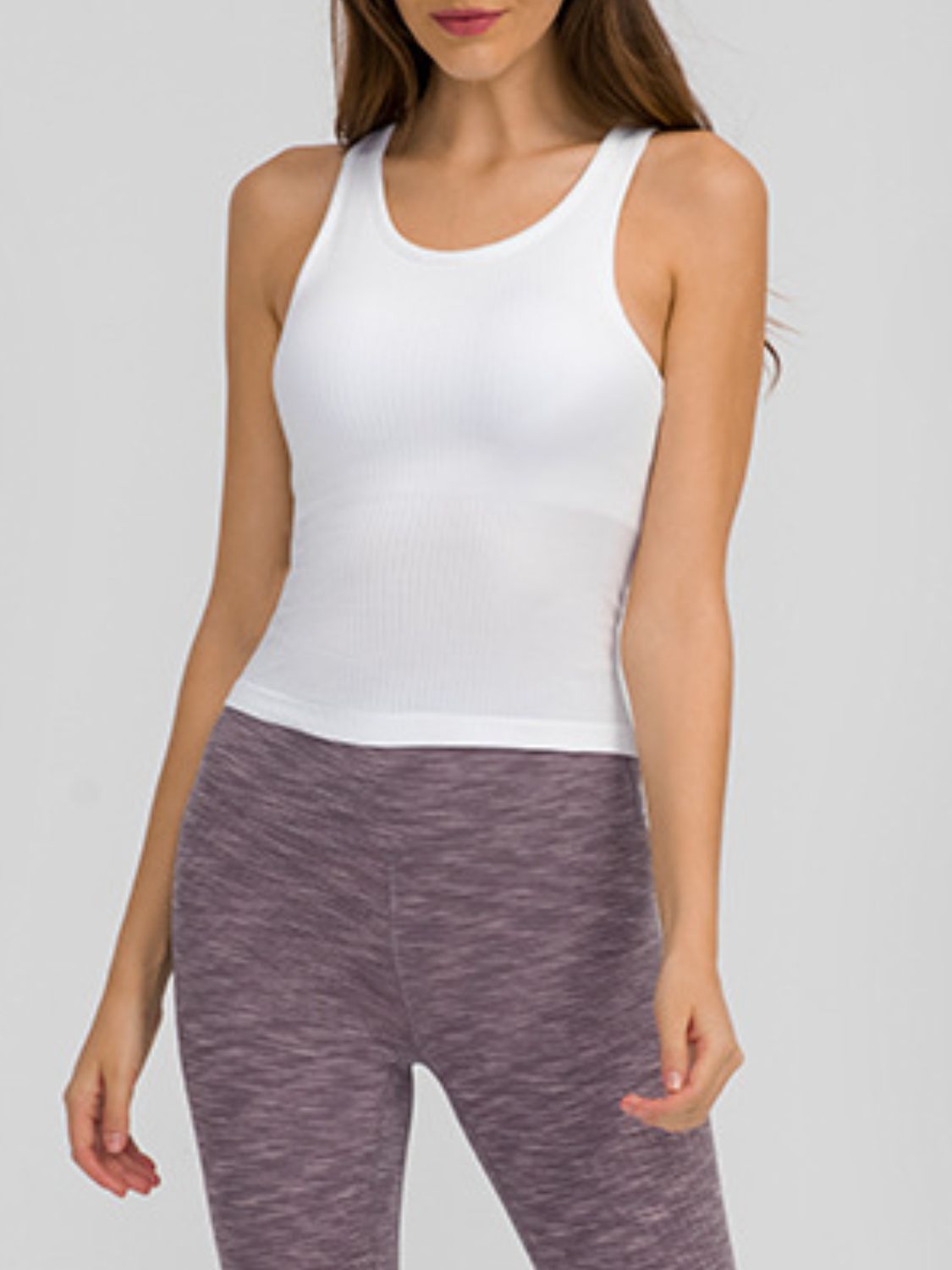 Millennia Round Neck Racerback Active Tank-Bella Boutique Collective