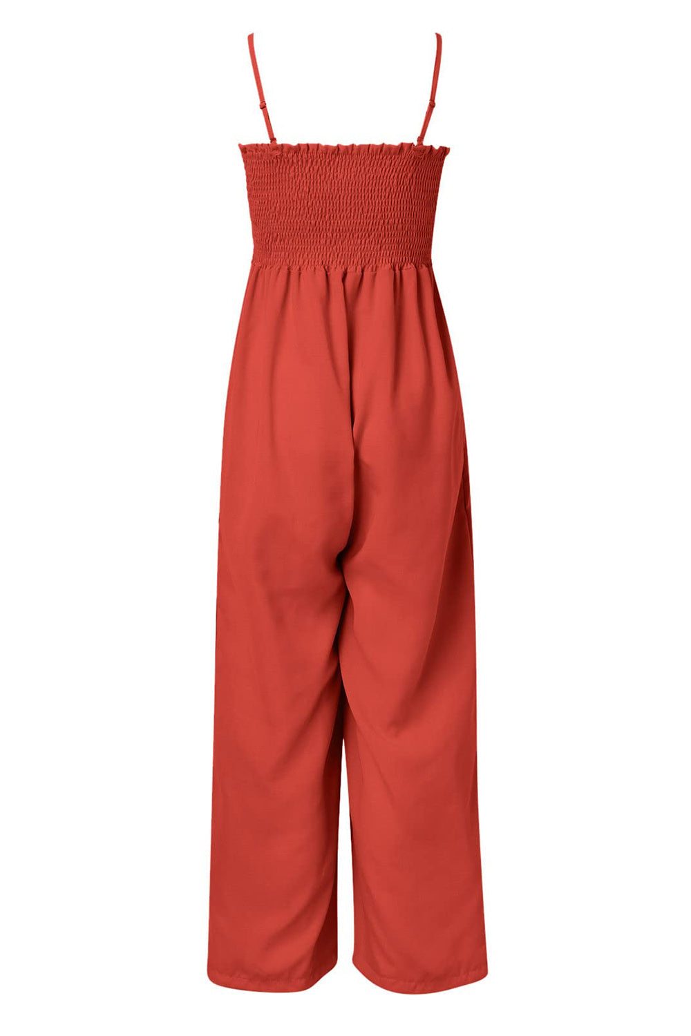 Smocked Spaghetti Strap Wide Leg Jumpsuit-Bella Boutique Collective