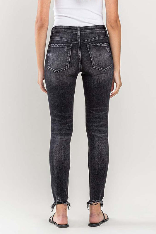 Lovervet Raw Hem Cropped Skinny Jeans-Bella Boutique Collective