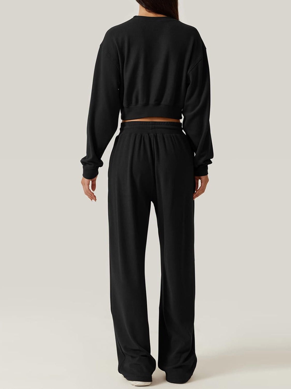 Crisscross Round Neck Top and Drawstring Pants Set-Bella Boutique Collective