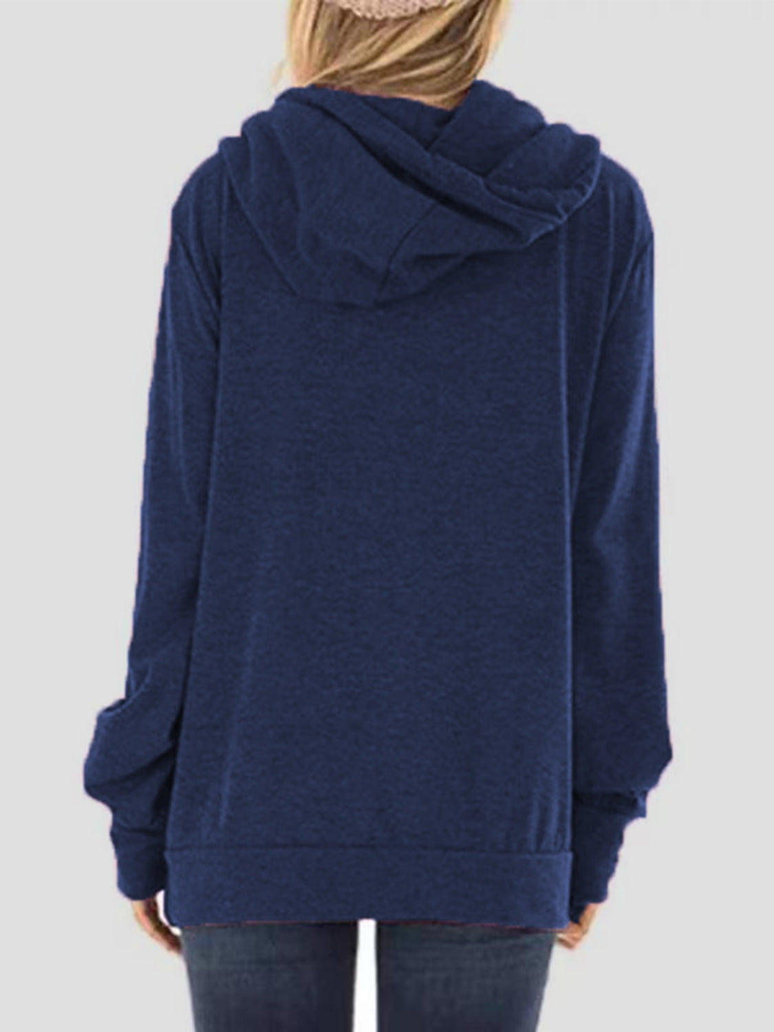 Drawstring Letter Graphic Long Sleeve Hoodie-Bella Boutique Collective