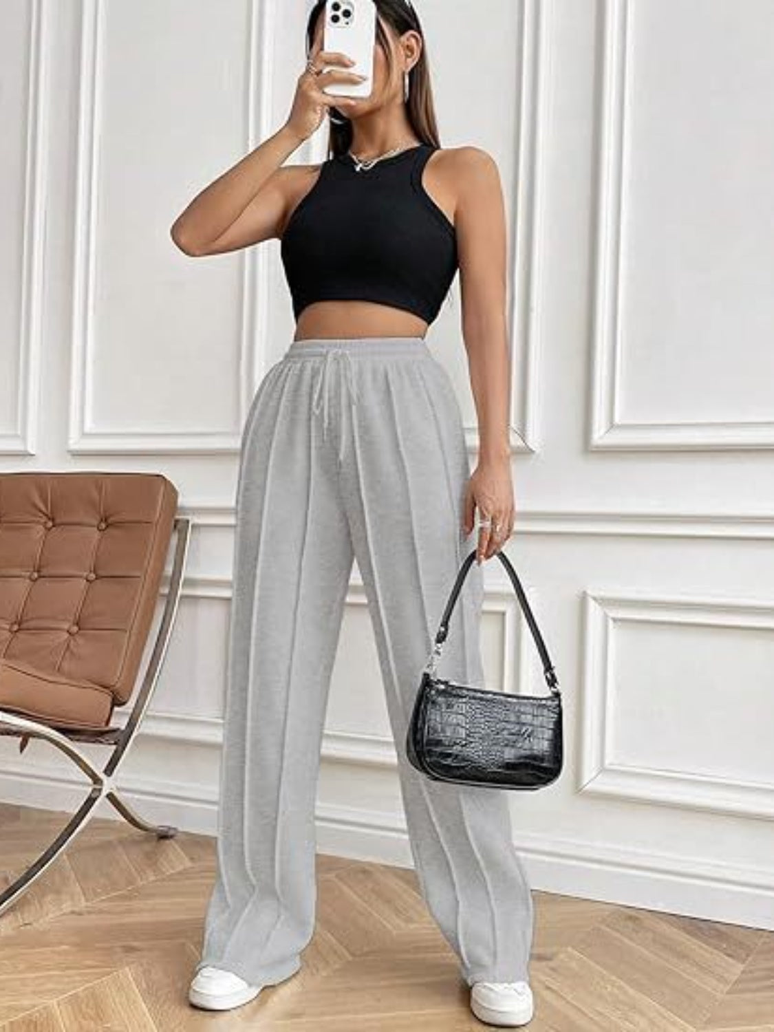 Drawstring Wide Leg Pants with Pockets-Bella Boutique Collective