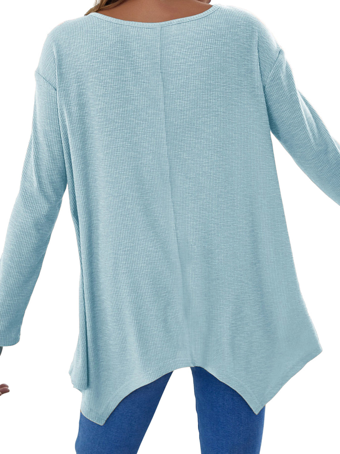 Full Size V-Neck Long Sleeve T-Shirt-Bella Boutique Collective