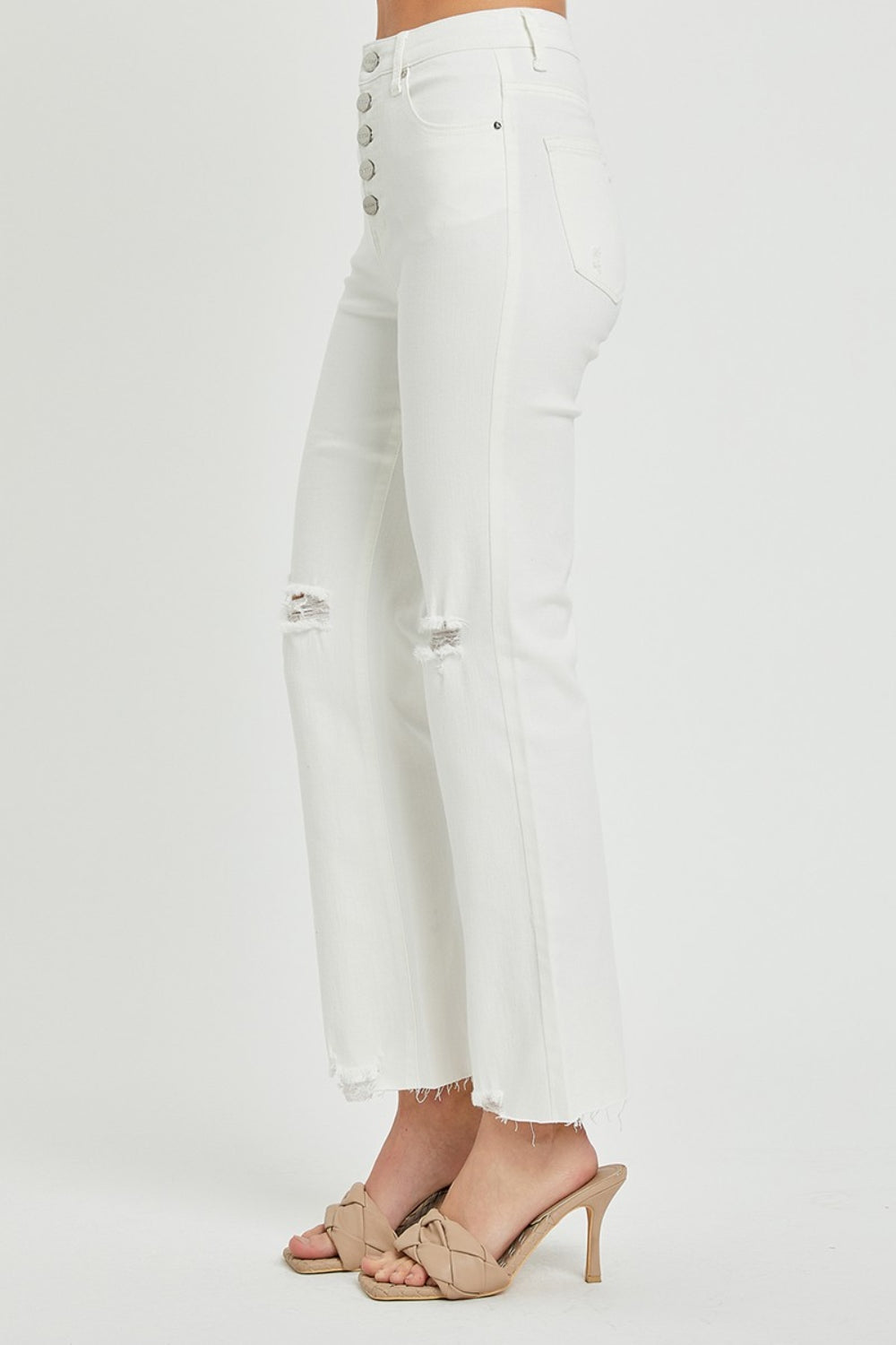 RISEN Full Size High Rise Button Fly Straight Ankle Jeans-Bella Boutique Collective
