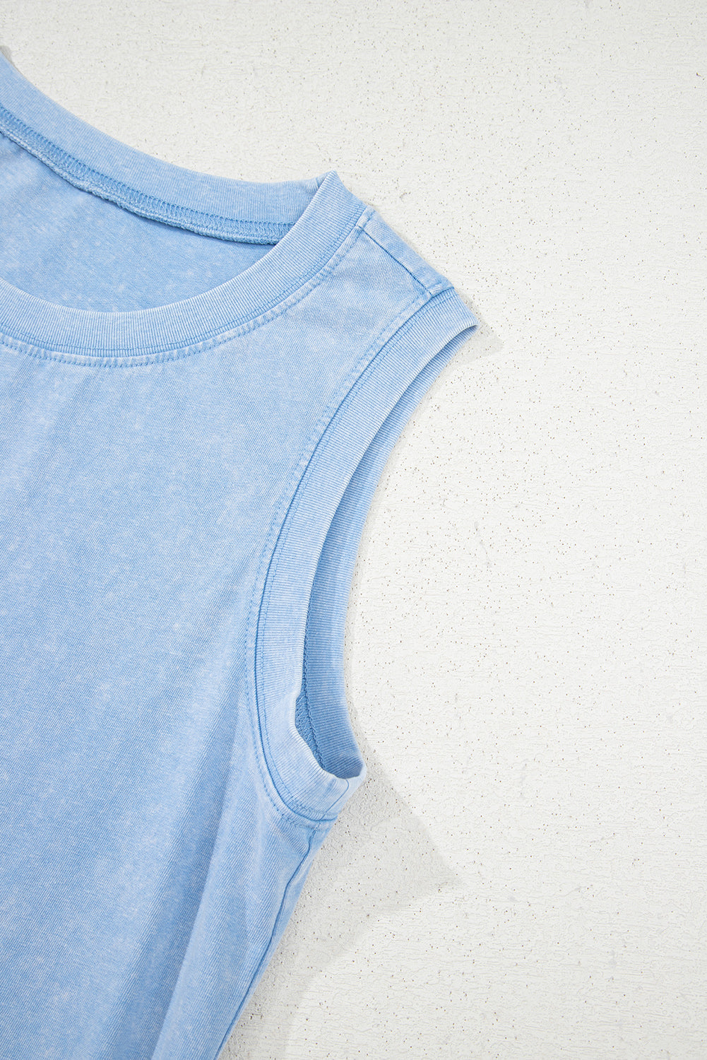 Beau Blue Mineral Wash Tank Mini Dress with Pockets-Bella Boutique Collective