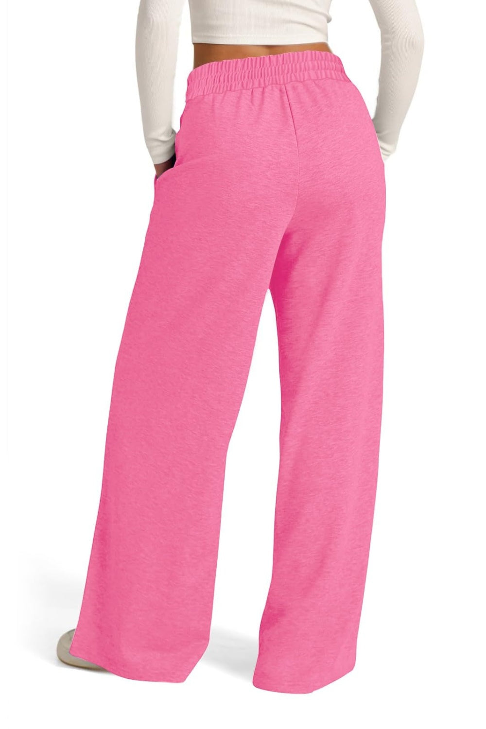 Drawstring Elastic Waist Wide Leg Pants-Bella Boutique Collective