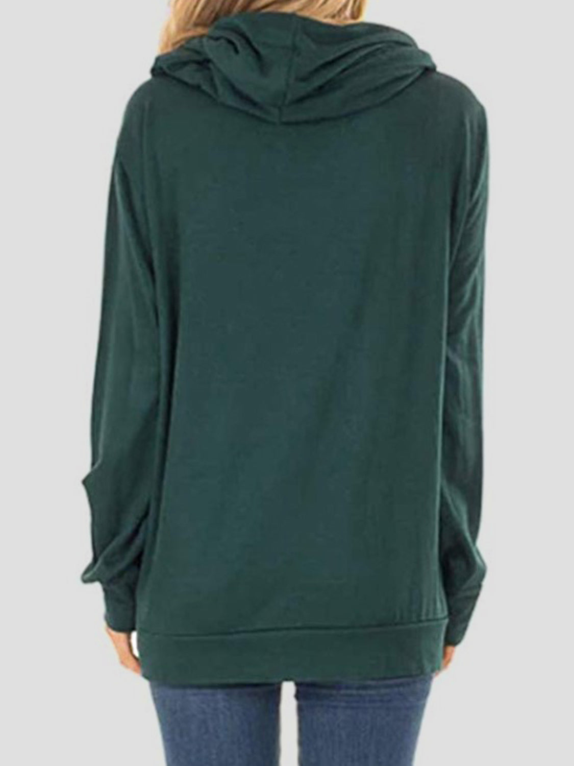 Drawstring Letter Graphic Long Sleeve Hoodie-Bella Boutique Collective