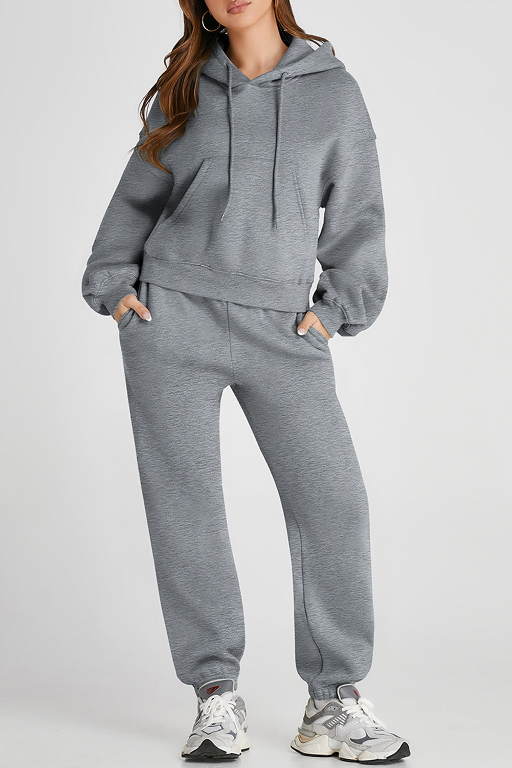 Dropped Shoulder Hooded Top and Pants Active Set-Bella Boutique Collective