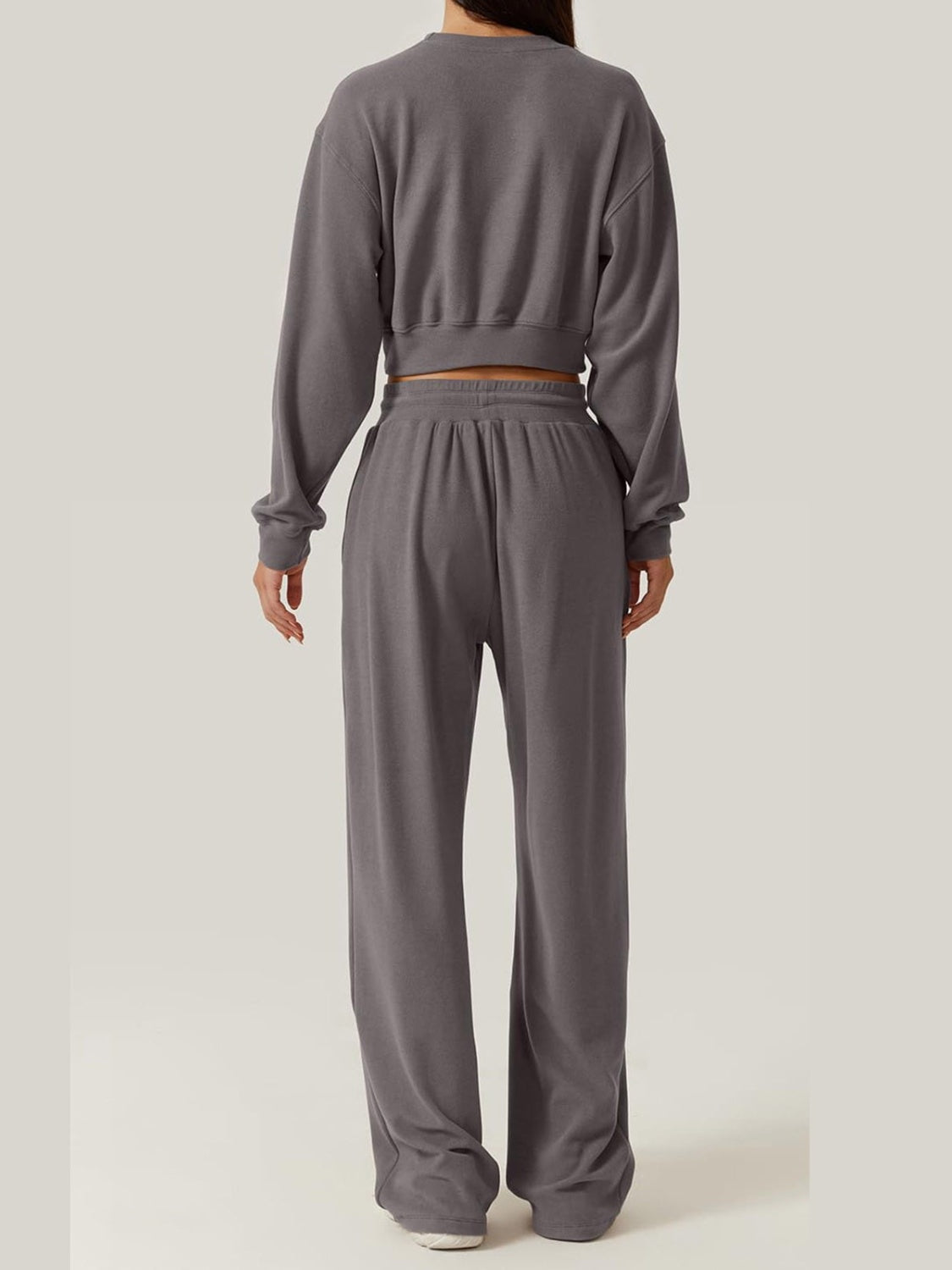 Crisscross Round Neck Top and Drawstring Pants Set-Bella Boutique Collective