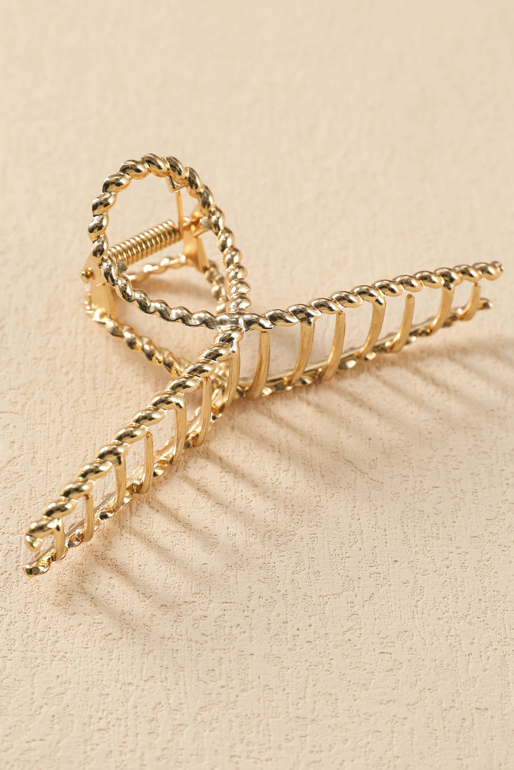 Gold Twist Large Alloy Hair Clip-Bella Boutique Collective