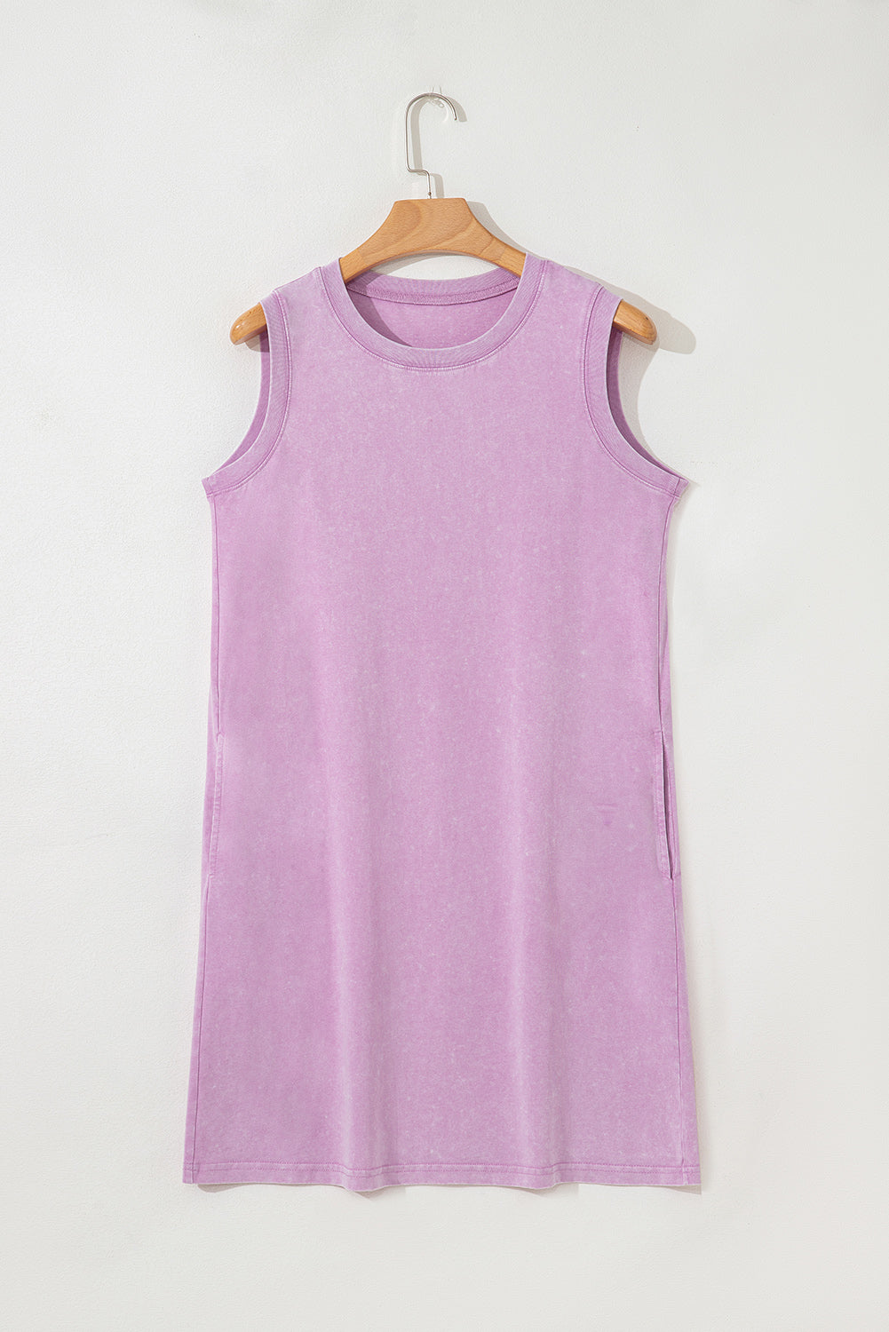 Phalaenopsis Mineral Wash Tank Mini Dress with Pockets-Bella Boutique Collective